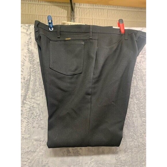 Wrangler Mens Black  42/32 82BK Straight Leg Stretch Plus Size - Picture 1 of 3